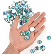Xinyao-cabujones redondos de cristal para joyería DIY, 20 unids/lote, 10 unids/lote, 10mm/12mm/14mm/20mm/25mm 2024 - compra barato