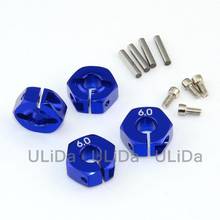 4x Aluminum 6.0 Wheel Hex Drive Adaptor With Pins & Screws B TB01 TB02 TA05 TG10 Red Blue 2024 - buy cheap