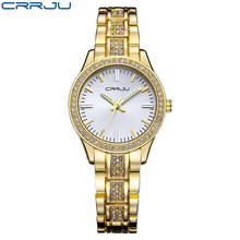 CRRJU Top Brand watch Quartz Watch Rhinestone Wristwatches Waterproof women's Watch Women luxury watches Relogios feminine For 2024 - buy cheap