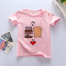 Summer Fashion 2020 Girl T Shirt Cute Pink Girl Top Fun Chocolate Sauce Boys T Shirts Kawaii Crew Neck Casual Baby Boy Clothes 2024 - buy cheap
