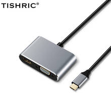 TIHRIC USB C Hub To HDMI-compatible VGA 4K Adapter Usb Hub Type C Dock For Macbook Pro Lenovo Xiaomi Computer Accessories 2024 - buy cheap