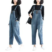 Women Jeans Jumpsuit Spring 2021 Female Wide Leg Rompers Casual Basic Denim Pants Korean Ladies Casual Loose Denim Overalls 2024 - buy cheap