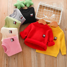 EuerDoDo Children's Sweater For Girl Winter Clothes Knit Teen Boy Pullover Tops Warm Baby Sweater Autumn Winter Plus Velvet 2024 - buy cheap