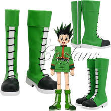 Hunter X Hunter Gon Freecss-botas verdes para disfraz, zapatos, botas, accesorios para Halloween y Carnaval 2024 - compra barato