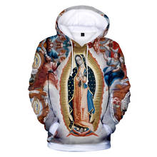 Sudadera con capucha de Nuestra Señora de Guadalupe para hombre y mujer, ropa de marca, de la Virgen María, católica, México 2024 - compra barato