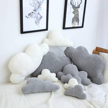 Almofada travesseiro em forma de nuvem, branco, cinza, decoração de casa bebê, brinquedo de pelúcia, presente de aniversário, menina 2024 - compre barato
