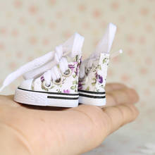 3.6cm Blyth Doll Shoes Floral Canvas Dolls Shoes for 1/6 Doll Accessories (fit Blyth, Azone, Licca, Barbies, 1/6 Bjd, 1/6 Dolls) 2024 - buy cheap