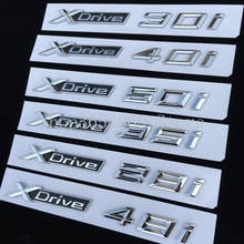 New XDrive 18i 20i 25i 28i 30i 35i 40i 48i 50i Number Emblem for BMW X1 X3 X4 X5 X6 Fender Trunk Badge Logo Car Styling Sticker 2024 - buy cheap