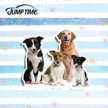 Jump Time 13cm x 12.5cm Funny Pet Graphics For Dog Family Love Animal Car Stickers Auto Laptop Bumper Decals Vinyl Car Wrap 2024 - buy cheap