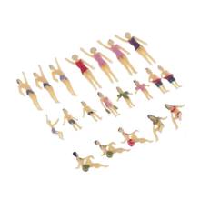 20pcs 1:100 Scale Colorful Figures, Model Trains Scenery HO N TT Gauge Beach People for Miniature Scenes, Diorama Accessories 2024 - buy cheap