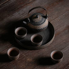 Японский сырой Тао Yi горшок четыре чашки чайный набор керамический кунг-фу чайная посуда керамический чайный набор дорожный чайный набор 2024 - купить недорого