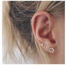 hypoallergenic Stainless Steel Stud Earrings For Women 4pcs set Earrings Fashion Circle Earrings wholesale 2024 - buy cheap