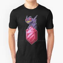 Футболка Mega Sableye из 100% чистого хлопка, призрак Mega Sableye, Megasableye, драгоценный камень, рубин, изумруд, Гремлин, гоблин, темный, Крит 2024 - купить недорого