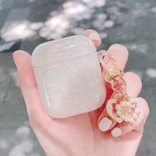 Fundas de lujo con conchas de perlas para AirPods PRO 3, funda bonita para AirPods 2, llavero colgante, funda de silicona para auriculares Air pods 2 2024 - compra barato