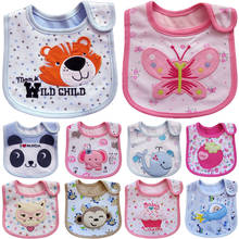 Baby Bib 3 Layers Waterproof Bib Cloth Saliva Towel Cartoon Animal Embroidered Baby Bibs Burp Cloth Cotton 1Pc 2024 - buy cheap