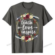 Camiseta popular normal t-shirts de algodão t camisa para homem único ensinar amor inspirar professor ensino apreciação dia semana 2024 - compre barato
