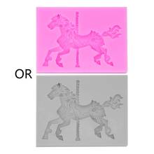 Carousel Horse Shape Silicone Cake Mold Bakeware 3D Silicone Mould For Chocolate Clay Fondant Cake Tools Decorating 2024 - buy cheap