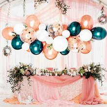 Guirnalda de globos de látex de oro rosa, cadena de globos de goma, arco de fondo para Baby Shower, decoración de fiesta de boda, 1 Juego 2024 - compra barato