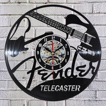 2019 New Guitar Clocks CD Vinyl Record Vinyl Wall Clock Home Living Decor 3D Wall Clock Hanging Watches Clock Vader Decoration 2024 - buy cheap