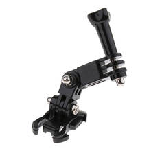 Suporte lateral curvo de capacete para câmera, conjunto de suporte adesivo para gopro hero 5 4 3 2024 - compre barato