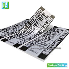 1000pcs 40x120mm Free Shipping Custom Printed Silver Void Security Labels Bar Code Tamper Evident Warranty  Seal Stickers 2024 - buy cheap