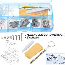 Kit de herramientas de reparación de gafas, almohadilla de Nariz de silicona, destornillador de tornillo, herramienta pequeña de reparación con pinzas 2024 - compra barato