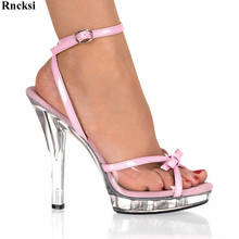 Rncksi-Sandalias de tacón súper alto para mujer, zapatos elegantes de 13CM, plataformas, Pole Dance, rendimiento, estrella, modelo, zapatos de boda 2024 - compra barato