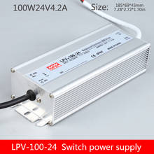 Fuente de alimentación conmutada de LPV-100-24, fuente de alimentación LED impermeable, 4.2A, iluminación regulada con caja de luz, 100W24V 2024 - compra barato