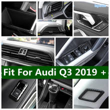 Tweeter/tazón de mano/CA/perilla de cambio de marchas/cubierta del Panel del interruptor de la puerta trasera, aspecto de fibra de carbono para Audi Q3 2019 - 2021 2024 - compra barato