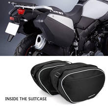 Motorcycle luggage bags Expandable Inner Bags Black Trunk Inner Bags For SUZUKI V-Strom 1050A / XT VSTROM 1050A 2024 - buy cheap