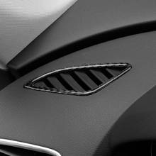 Painel de Fibra De carbono Quadro de Saída de Ar Condicionado Decoração Tampa Da Guarnição Q3 2Pcs Para Audi 2013-2017 Acessórios Interiores Do Carro 2024 - compre barato
