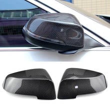 Для BMW 5 серия F10 F11 2011-2015 накладка на зеркало заднего вида автомобиля крыло защиты чехлы из углеродного волокна Стиль оболочки 2024 - купить недорого