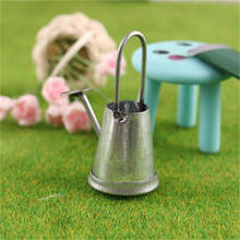 Dollhouse 1/12 Metal Watering Can Garden Miniature Decoration For Children Kids Dolls Acces Miniature Furniture 2024 - buy cheap