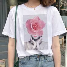 Nueva Harajuku estética camiseta flores Sexy T camisa de manga corta de moda de verano kawaii dama Casual camiseta 2024 - compra barato