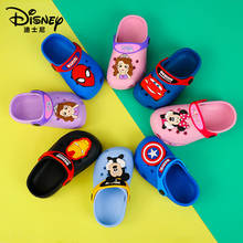 Chinelos do mickey mouse da disney para bebês, sandálias e pantufas de verão para meninos, meninas e crianças pequenas com buracos 2024 - compre barato