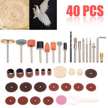 40Pcs Rotary Power Tool Accessory Set For 1/8'' Shank Sanding Grinder Polish Abrasive Tools Wood Metal Engraving Rotary Tools 2024 - buy cheap