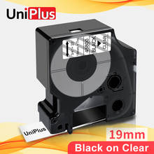 UniPlus-cinta adhesiva para impresora de etiquetas, accesorio Compatible con Dymo d1, color negro sobre transparente, 7m de longitud, para LabelManager 360D 45800 P, 19mm, 420 2024 - compra barato