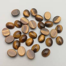 Fashion natural tiger eye stone beads 8x10mm 13x18mm Oval CAB CABOCHON for jewelry making Wholesale 50pcs/lot free shipping 2024 - buy cheap