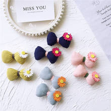 7pcs/lot 5cm DIY Handmade  Pp cotton bow bread tied Daisy Padded Patches Appliques For Clothes  DIY girls Hair  Decoration 2024 - buy cheap