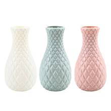 Vaso de plástico imitação de cerâmica, vaso de flores, estilo nórdico, arranjo de plantas, para decoração de casa 2024 - compre barato