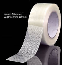 Cinta de fibra de vidrio resistente a altas temperaturas, banda de un solo lado, ancho de 10mm-100mm, 50 metros, 1 unidad 2024 - compra barato