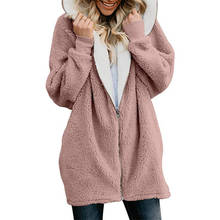 Women Cardigans Faux Fur Ladies Warm Jumper Fleece Faux Fur Coat Hoodie Outwear Femme Plus size 5XL Women's Jackets Winter Coat 2024 - buy cheap