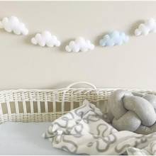 Nordic Wall Hanging Ornaments Nursery Decor Felt Cloud Garlands String Baby Kids Room Decoration Party Banner Photo Props 2024 - buy cheap