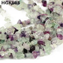 HGKLBB Irregular Gravel Natural Fluorite stone beads 87cm Lucky Women quartz Chip beads for Jewelry making bracelet necklace Diy 2024 - buy cheap