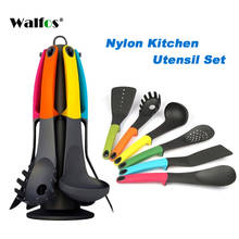 WALFOS 7 Pcs Utensil Set-Cooking Utensil Set NonStick Nylon Kitchen Utensil Set Cooking Spoon Kitchen Turner Spatula Soup Ladle 2024 - buy cheap