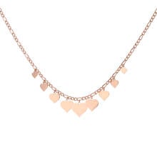 Cute Heart Pendant Necklace Stainless Steel Rose Gold Link Chain Choker Necklace Women Jewelry Neck Accessories Mujer Collares 2024 - buy cheap