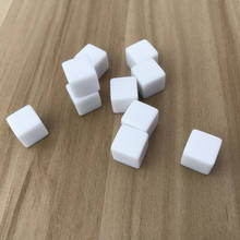 12mm Dice 10Pcs/Lot Wholesale White Blank Square Corner Dice Set Can Write And Carving Children Teaching Instruments Boardgame 2024 - buy cheap