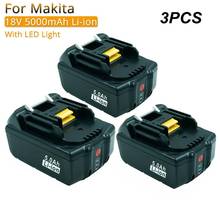 3 шт., Сменные Аккумуляторы для электроинструментов Makita 18 в, 5000 мАч 2024 - купить недорого