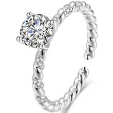 New 925 Sterling Silver Ring Micro-Inlaid Simulation Diamond Ring Female Charm Jewelry Gift 2024 - buy cheap