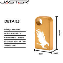 JASTER Super mini usb flash drive 8GB metalen pendrive 64GB memory stick 16GB cle usb 2.0 pen drive 32GB flash disk 128GB 2024 - buy cheap